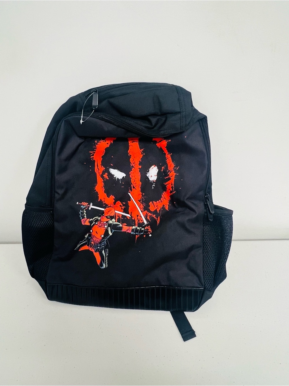 Black Deadpool Graphic Backpack - Men